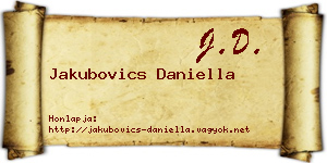 Jakubovics Daniella névjegykártya